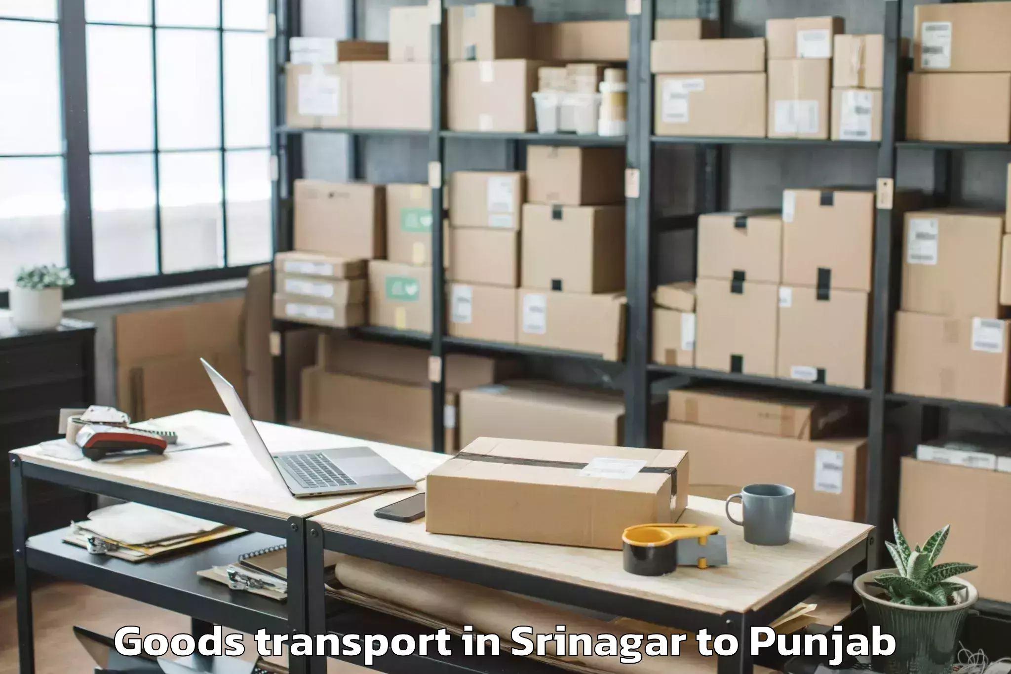 Easy Srinagar to Samrala Goods Transport Booking